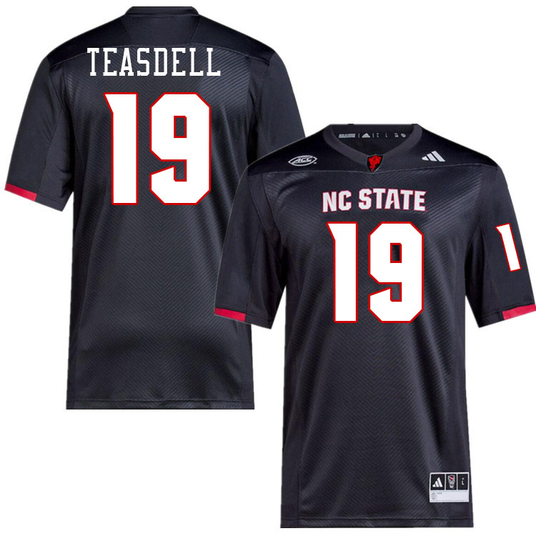 NC State Wolfpack #19 Tristan Teasdell College Football Jerseys Stitched-Black